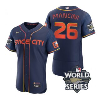 Men's Trey Mancini Houston Astros 2022 World Series Space City Connect Jersey Navy