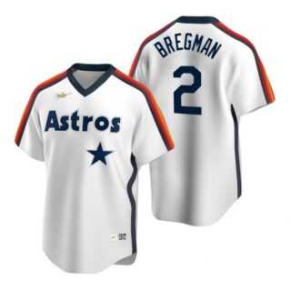 Men's Alex Bregman Houston Astros Cool Base Jersey White Cooperstown