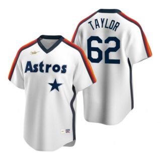 Men's Blake Taylor Houston Astros Cool Base Jersey White Cooperstown
