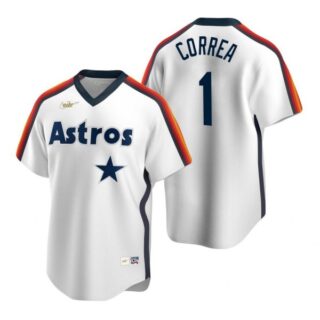 Men's Carlos Correa Houston Astros Cool Base Jersey White Cooperstown