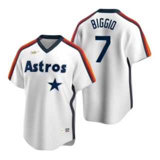 Men's Craig Biggio Houston Astros Cool Base Jersey White Cooperstown