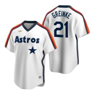 Men's Zack Greinke Houston Astros Cool Base Jersey White Cooperstown