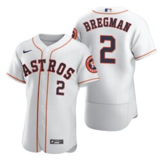 Men's Alex Bregman Houston Astros Flex Base Jersey White