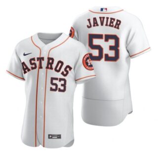 Men's Cristian Javier Houston Astros Flex Base Jersey White