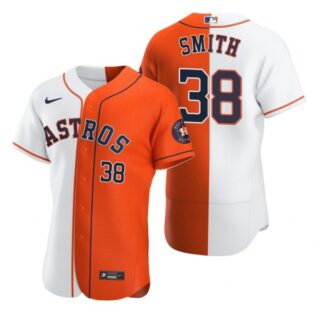 Men's Joe Smith Houston Astros Flex Base Jersey White Orange