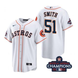 Men's Will Smith Houston Astros 2022 World Series Champions White Stitched Jersey