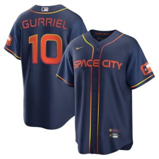 Youth Yuli Gurriel Houston Astros 2022 Space City Connect Navy Stitched Jersey