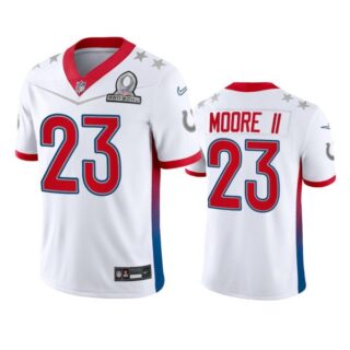 Men's Kenny Moore II Indianapolis Colts 2022 AFC Pro Bowl Stitched Jersey White