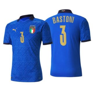 Men's Alessandro Bastoni Italy National Blue Home Jersey