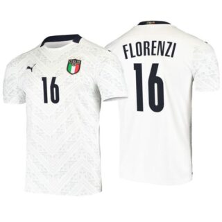 Men's Alessandro Florenzi Italy National White Away Jersey