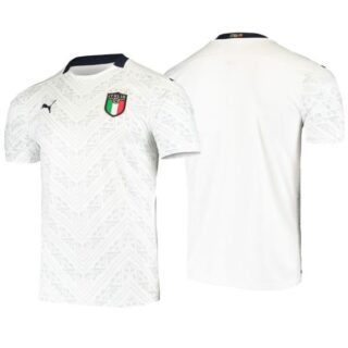 Men's Blank Italy National White Away Jersey