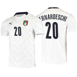 Men's Federico Bernardeschi Italy National White Away Jersey
