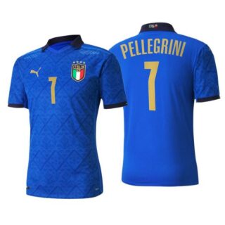 Men's Lorenzo Pellegrini Italy National Blue Home Jersey