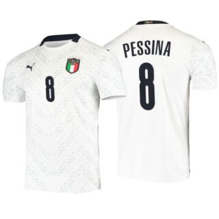 Men's Matteo Pessina Italy National White Away Jersey