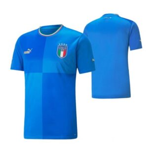 Youth Blank Italy National Team Blue Home Soccer Jersey 2022-23
