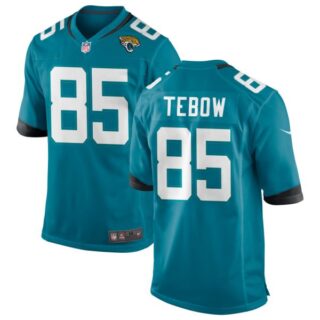 Men's #85 Tim Tebow Jacksonville Jaguars Game Jersey Jersey Stitched Teal