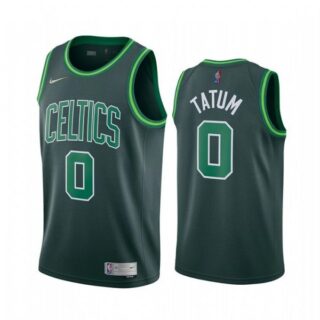 Men's Jayson Tatum Boston Celtics Basketball Jersey Green Earned