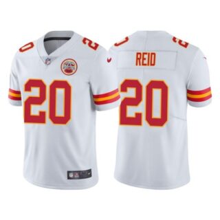 Men's Kansas City Chiefs Justin Reid White Vapor Limited Stitched Jersey