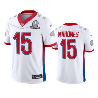 Men's Patrick Mahomes Kansas City Chiefs 2022 AFC Pro Bowl Stitched Jersey White