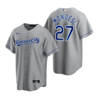 Men's Adalberto Mondesi Kansas City Royals Cool Base Jersey Gray