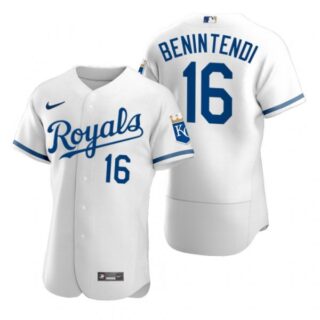 Men's Kansas City Royals Andrew Benintendi Stitched Jersey 2022 Uniform - White