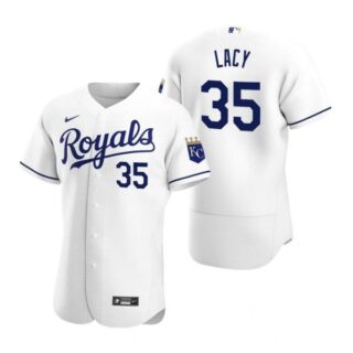 Men's Asa Lacy Kansas City Royals Flex Base Jersey White