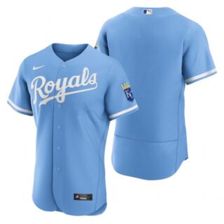 Men's Kansas City Royals Blank Stitched Jersey 2022 Uniform - Powder Blue