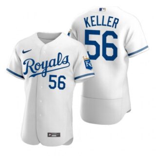 Men's Kansas City Royals Brad Keller Stitched Jersey 2022 Uniform - White
