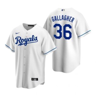 Men's Cam Gallagher Kansas City Royals Cool Base Jersey White