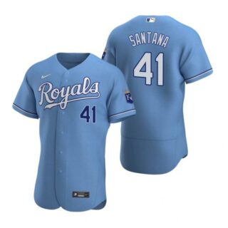 Men's Carlos Santana Kansas City Royals Flex Base Jersey Light Blue