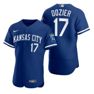 Men's Kansas City Royals Hunter Dozier Stitched Jersey 2022 Uniform - Royal
