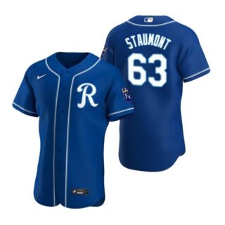 Men's Josh Staumont Kansas City Royals Flex Base Jersey Royal R