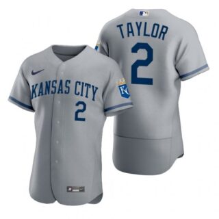 Men's Kansas City Royals Michael A. Taylor Stitched Jersey 2022 Uniform - Gray