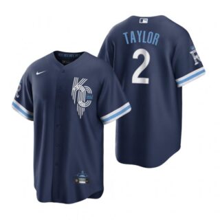 Youth Kansas City Royals Michael A. Taylor Navy 2022 City Connect Stitched Jersey