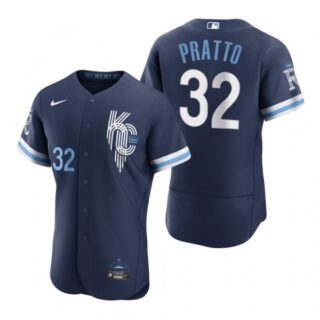Men's - Flex Base Kansas City Royals Nick Pratto Navy 2022 City Connect Stitched Jersey
