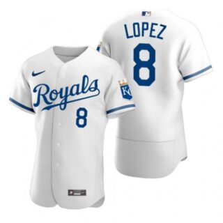 Men's Kansas City Royals Nicky Lopez Stitched Jersey 2022 Uniform - White