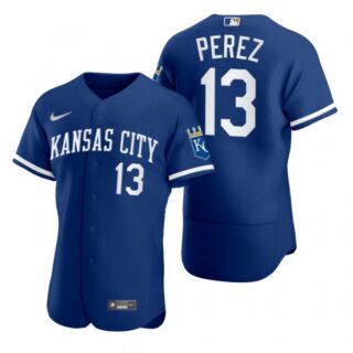 Men's Kansas City Royals Salvador Perez Stitched Jersey 2022 Uniform - Royal