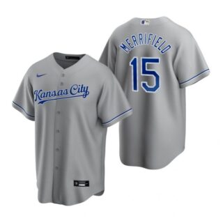 Men's Whit Merrifield Kansas City Royals Cool Base Jersey Gray