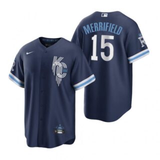 Youth Kansas City Royals Whit Merrifield Navy 2022 City Connect Stitched Jersey