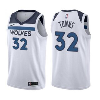 Men's Karl-Anthony Towns Minnesota Timberwolves Basketball Jersey White