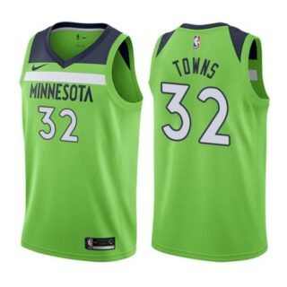 Men's Karl-Anthony Towns Minnesota Timberwolves Basketball Jersey Green