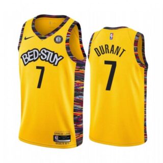 Men's Kevin Durant Brooklyn Nets Basketball Jersey Yellow
