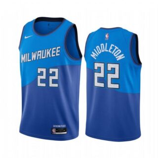 Men's Khris Middleton Milwaukee Bucks Basketball Jersey Blue