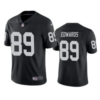 Men's #89 Bryan Edwards Las Vegas Raiders Vapor Limited Jersey Stitched Black