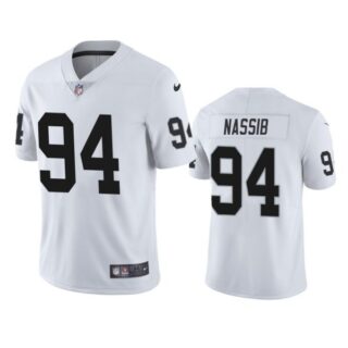 Men's #94 Carl Nassib Las Vegas Raiders Vapor Limited Jersey Stitched White