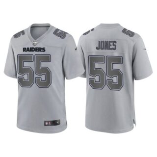 Men's Las Vegas Raiders Chandler Jones Gray Atmosphere Fashion Stitched Jersey