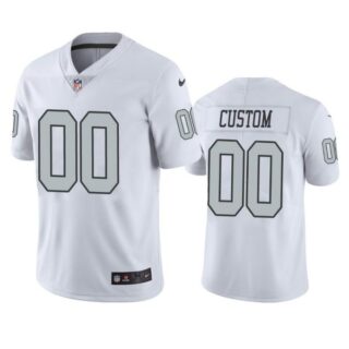 Men's Custom Las Vegas Raiders White Color Rush Limited Jersey Stitched