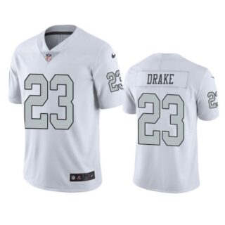 Men's #23 Kenyan Drake Las Vegas Raiders White Color Rush Limited Jersey Stitched