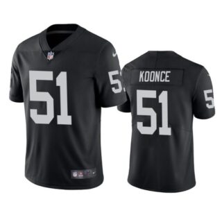 Men's #51 Malcolm Koonce Las Vegas Raiders Vapor Limited Jersey Stitched Black