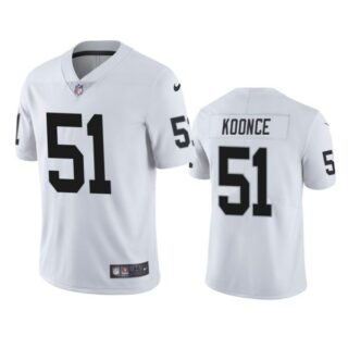Men's #51 Malcolm Koonce Las Vegas Raiders Vapor Limited Jersey Stitched White